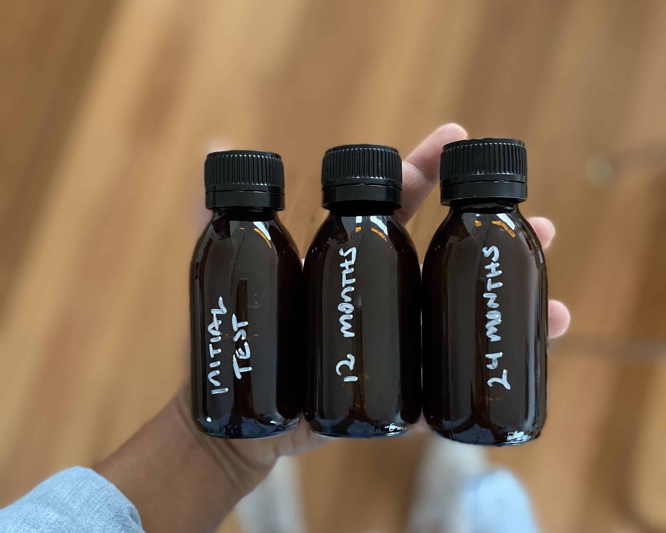 3 bottles of the new chai concentrate blends