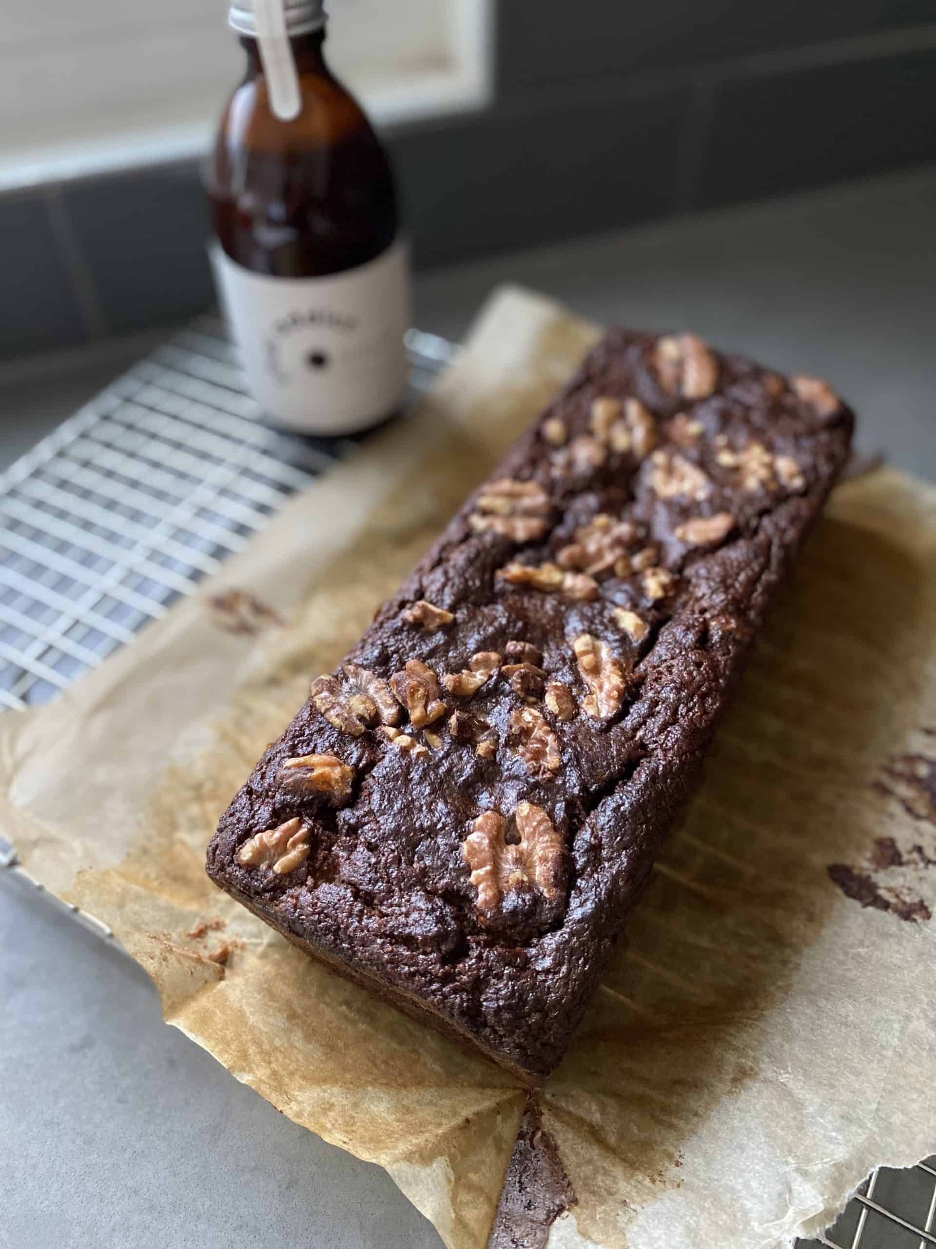 large loaf of one bowl chai banana bread