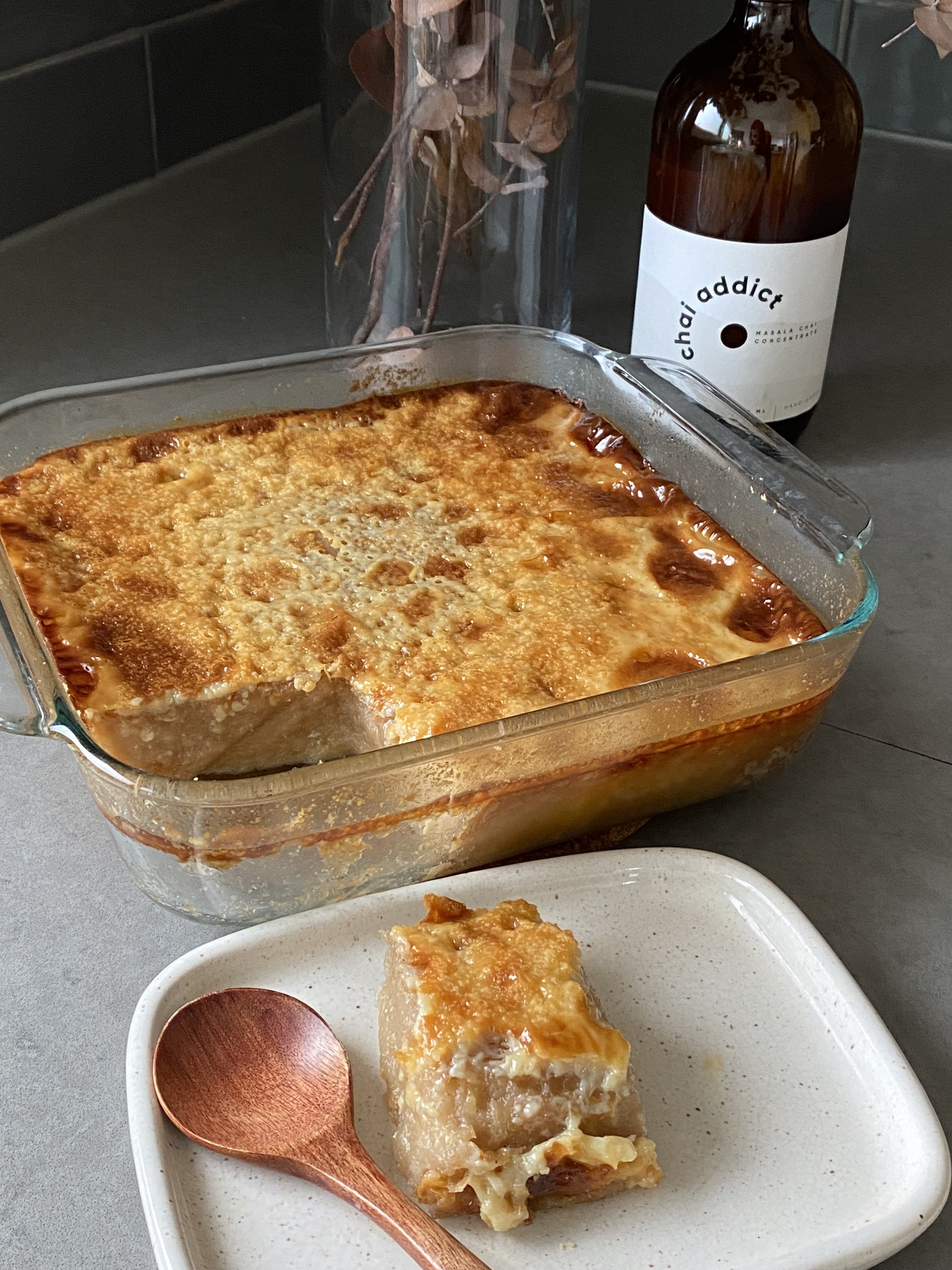 Chai Infused Filipino Cassava Cake