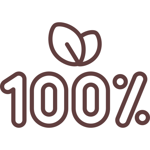 100% natural graphic with 2 leaves