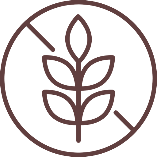 circle graphic with a strike across the wheat image inside