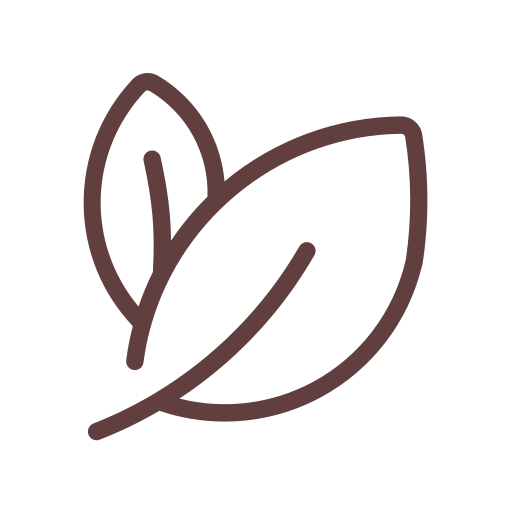 leaf graphic to indicate plant based