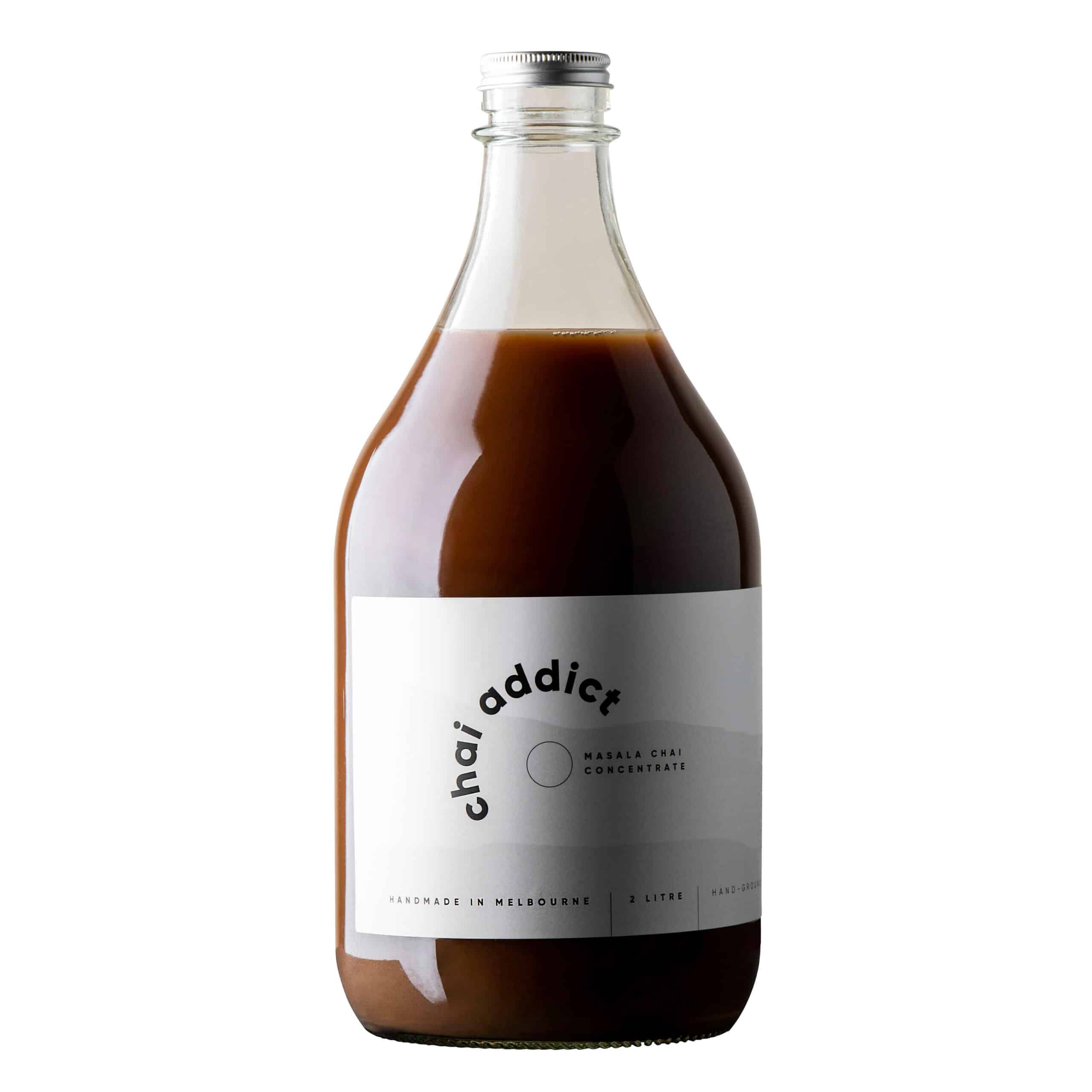 two litre bottle of chai addict chai latte concentrate
